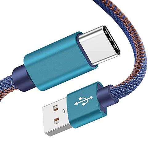 Кабел USB Type C, (3 опаковки по 3 метра) Двустранно Обръщане на Кабел в найлонов Оплетке Бързо Зареждане Зарядно устройство,