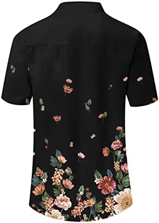Риза с копчета за Жени, Лятна Тениска с Флорални Принтом, Ризи с Къс ръкав и V-образно деколте, 2023, Модни Блуза, Туника,