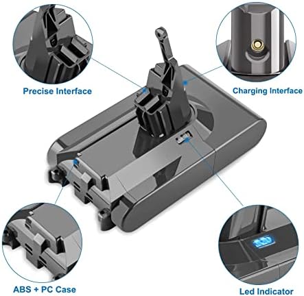 6000 mah Замяна за Дайсън V8 Батерия SV10 е Съвместим с Дайсън V8 Animal V8 Absolute V8 Fluffy V8 Motorhead Ръчно Безжична