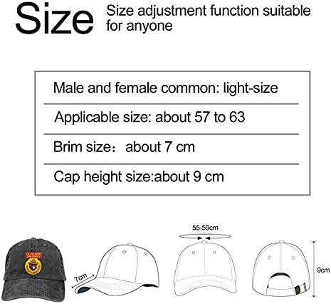 OVPSZFYO бейзболна шапка на Мъжки Дамски Регулируема нисък профил Памучен Подарък Шапка за Татко за Спорт На Открито (Черен)