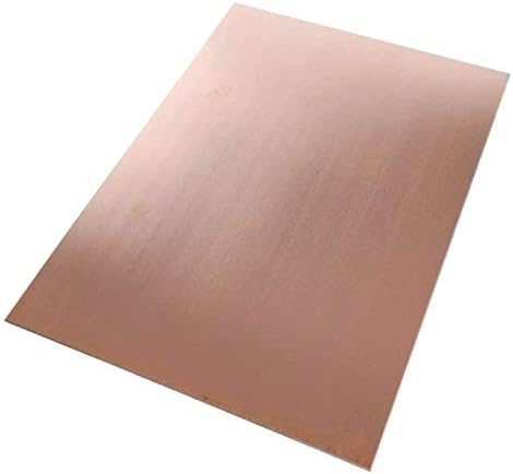NIANXINN Метален лист от чиста мед Фолио табела 0,8 X 100 X 200 Мм Вырезанная Медни Метална плоча Чист меден лист (Размер: 100 мм x 200 мм x 0,8 mm)