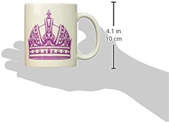 3дРоза Ярко-Розова Заоблена корона с Fleur De Лист бяла темето. - Чаши (mug_78397_1)