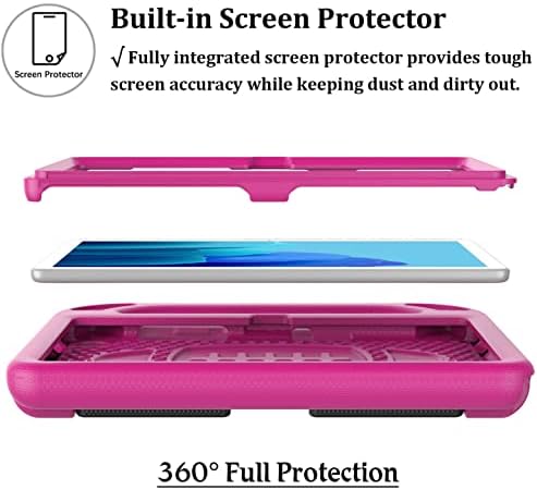 Калъф TIRIN за Samsung Galaxy Tab A7 10,4 инча 2020/2022, Калъф за Samsung Tab A7 за деца, Вградено Защитно фолио за