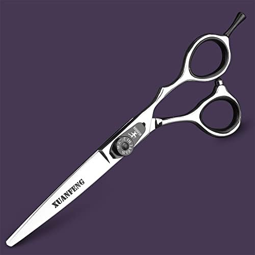 XUANFENG 6-инчов Сребърни професионални ножици за коса от стомана 9cr18 за рязане и филировки са подходящи за фризьори