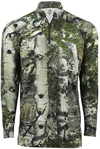 Мъжки ловни ризи Мъхест Oak От лек Камуфлаж на една четвърт от мълния