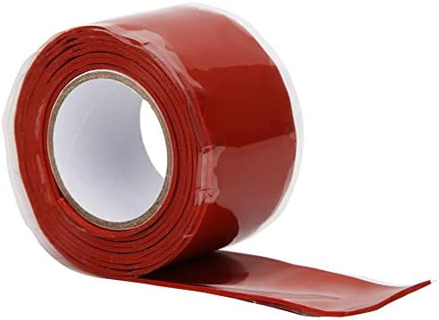 Здрава Адхезия Водоустойчива лента PVC, PPR Консумативи За Ремонт на тръби с Дължина 1 метър Бял/Червен (Red)
