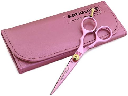 Професионални Розови Фризьорски ножици за 5.5 (14 см) с Розов цвят, с Подарък Калъф