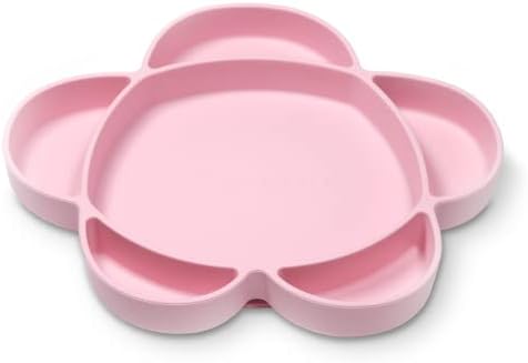 силиконовата издънка grabease за самостоятелно хранене на бебета и малки деца, 6-Секционное чиния с предпазител, не съдържа