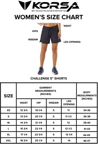 Дамски спортни шорти KORSA Challenge 5 инча с джобове | Леки и отводящие влага за джогинг, йога, фитнес зала | XX-Големи,