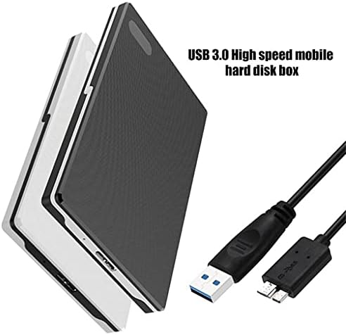 Дебелина на корпуса на твърдия диск 2,5 инча, USB 3.0 Тънък SATA SSD Твърд диск, Зарядно устройство Корпус Високоскоростен Мобилен твърд диск с Висока скорост (Цвят: B)