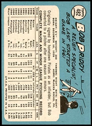 1965 Topps 482 Боб Придди Сан Франциско Джайентс (бейзболна карта) в Ню Йорк Джайентс