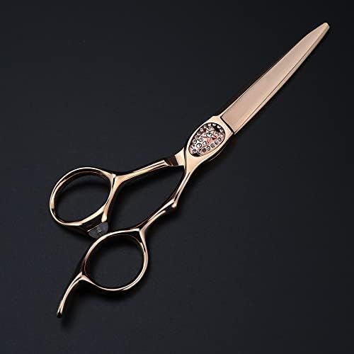 Ножица за подстригване на коса, 6-инчов професионален Японски ножици от стомана 440c от розово злато за подстригване