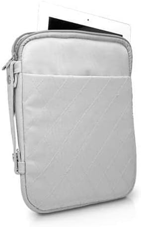 Калъф BoxWave за P7510 Galaxy Tab 10.1 (само за Wi-Fi) (калъф от BoxWave) - Стеганая чанта за носене, чанта от мека изкуствена кожа с модел под формата на диаманти - Студен сив