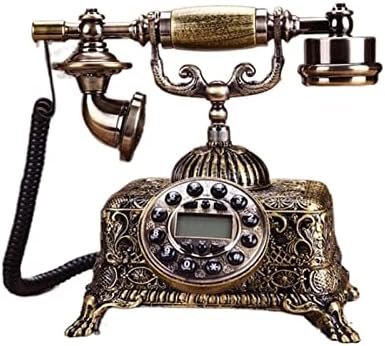 Стационарен телефон GaYouny с Превръщането циферблат в Ретро стил с Механично пръстен, високоговорител и функция повторно