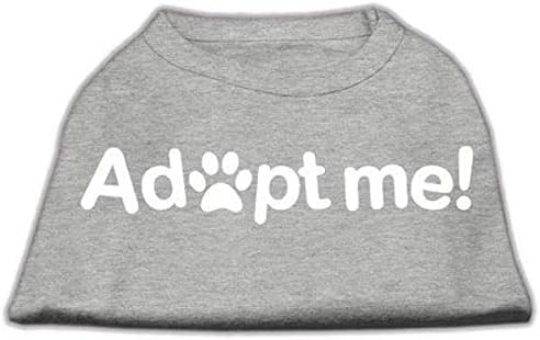 Тениска с Трафаретным принтом Mirage Pet Products Adopt Me, Малка, Сива