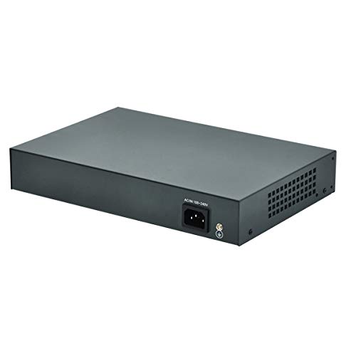 6-портов Ethernet комутатор ANVISION с 4 порта PoE + 2 възходящи канали, 10/100 Mbit/с IEEE802.3af/at, поддържа VLAN и разширен режим