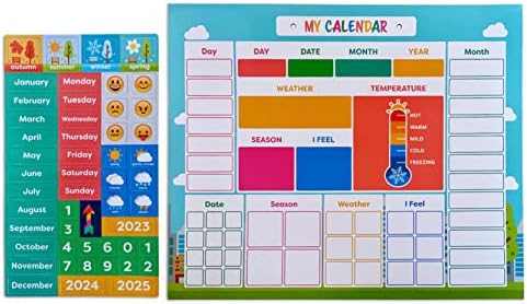 Първият ми Магнитен календар за всеки ден | метеорологичната станция за деца | Настроения и Емоции | Образователни Играчки за предучилищна възраст | Набор от календ?