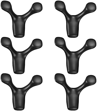 MTZRFLL 6 Опаковки Черни Стенни Куки за дрехи, Стенни Куки с тегло не повече от 65 килограма, Тежки Декоративни Профили,