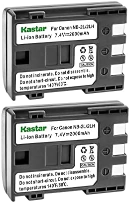 Kastar 1-Pack Подмяна на батерия NB-2L/NB-2LH за Canon NB-2L, NB-2LH, NB-2L12, NB-2L14, NB-2L24, BP-2L5, BP-2LH, Зарядно устройство Canon CB-2LW, CB-2LWE