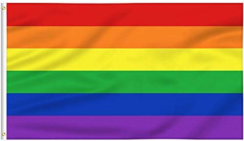 Флаг Гордост на Дъгата, 6 ленти, 3x5 фута - Флаг на държавата, Ярки цветове и устойчивост на избледняване от uv - Холщовая