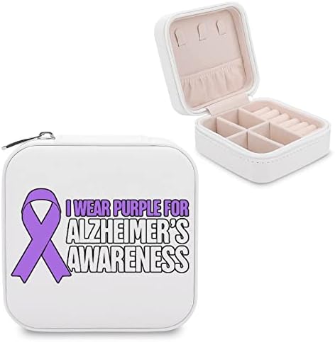 Информираност за болестта на Алцхаймер Ковчег За Бижута Органайзер Дисплей Калъф За Съхранение на Притежателя Подарък