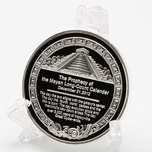 Мексиканска Златна Монета на Маите Сребърна Монета Чуждестранна Възпоменателна Монета Посеребренный Незабравим Медальон