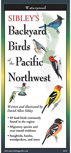 Сгъваем ръководство по Земята, небето и водата™ - Sibley's в задния Двор Birds of the Pacific Northwest - 10-панел Складное