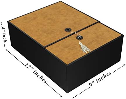 Подарък кутия Tobacco Karma 12x9x4, плосък, се разгъва за секунди, идва с декоративни шапки, поздравителна пощенска картичка