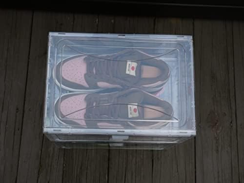 Кутия за съхранение на Proof Culture |Премиум-клас, Прозрачна Пластмасова Штабелируемый Органайзер за обувки за кабинет, Компактни Сгъваеми Контейнери за обувки, Постав?