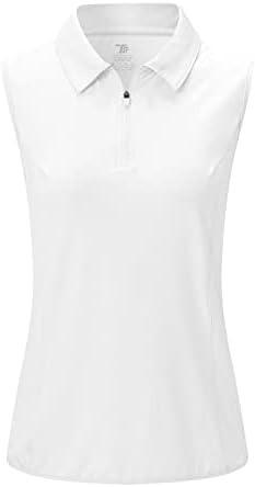 YSENTO Женски Ризи За голф Без Ръкави, Блузи С яка 1/4 цип, бързо съхнещи Влагоотводящие Риза с къси ръкави