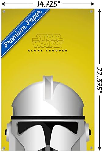 Плакат Trends International Междузвездни войни: Сага - Талисман войник-клонинг от S Preston, 14,725 x 22,375, Плакат