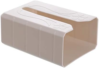 RAHYMA Weiping - Самозалепващи Кутия за Салфетки, Държач за Кърпички, монтиран на стената Диспенсер за торби за боклук, Рафтове За съхранение на Салфетки, Сив (Цвят: екрю)