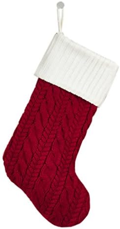 Коледен отглеждане класически плетени Fennco Styles в ивицата Празничен дизайн - 8,5 x19 - 3 стил (# 1)