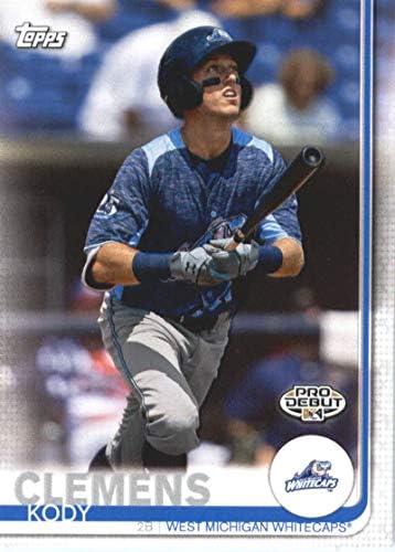 2019 Дебют Topps Pro 176 Бейзболна картичка Коуди Клеменса West Michigan Whitecaps