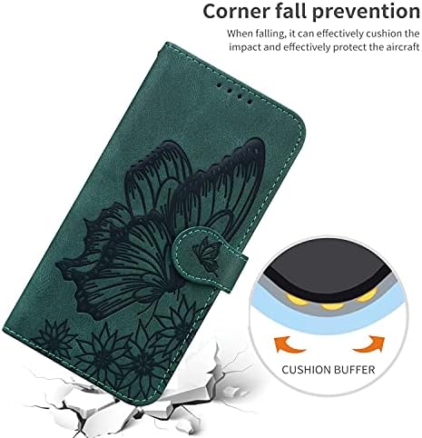 Чанта-портфейл XYX за iPhone 13 Pro, Калъф-награда от Изкуствена кожа с Релефни изображения в стил Ретро-Пеперуди, Панти