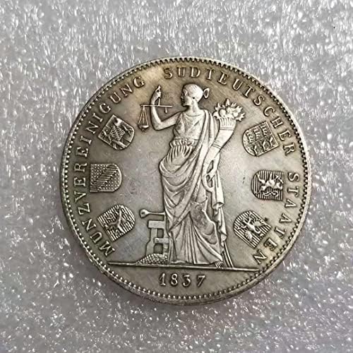 Старинни Занаяти 1837 Немски Сребърен Долар Възпоменателна Монета Събиране на Външната търговия #1538