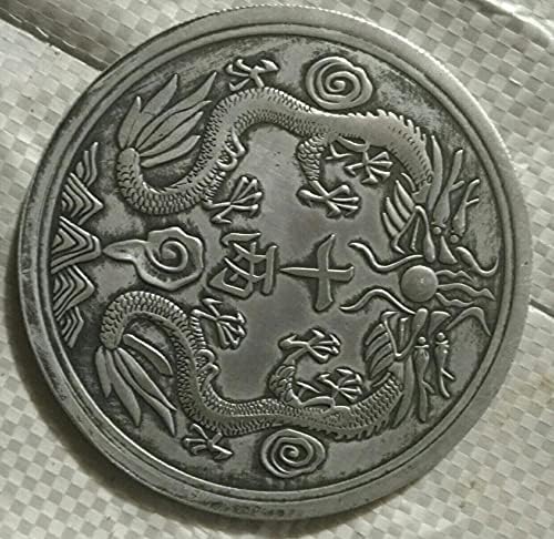 Копирна Монета Възпоменателна Монета Сребърно Покритие Китайската Традиционна SsangYong Щастлив Семеен Приятел Колекционер На Лична Любителски Са Подбрани Монета