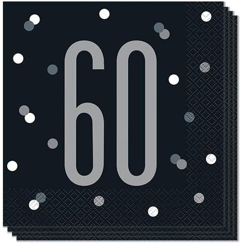 Уникални почистващи Кърпички за обяд на 60-годишнината на 83548 в Черен Грах | 16 бр, Възраст 60