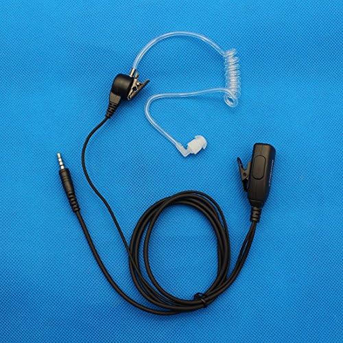 GoodQbuy Кабелен слушалка за мобилен телефон Акустична куха въздушна тръба 3,5 мм, слушалки със защита от радиация, слушалки