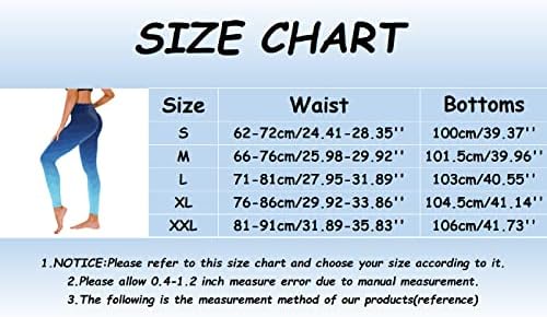 Дамски Гамаши за Практикуване на Йога с Градиентным Модел, Гамаши, с Висока Талия, Ултра Меки Еластични и Удобни Спортни