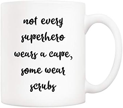 Коледни подаръци 5Aup Забавно Кафеена Чаша за медицински сестри, които Не Всеки супергерой Носи Нос, Някои Носят Ексфолианти,