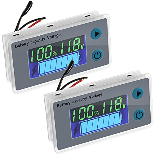 2 Бр. Измерител на Батерията на Монитора на Низковольтным един сигнал Аларма 10-100 В Цифров Тестер Капацитет на Батерията
