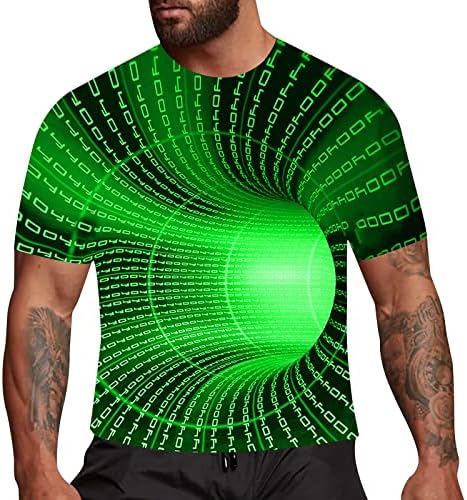 Летни Ризи за мъже, Мъжки 3D Тениски, Новост, Мъжки Графични Забавни Тениски с 3D Принтом, Комплект Къси Ризи с кръгло деколте