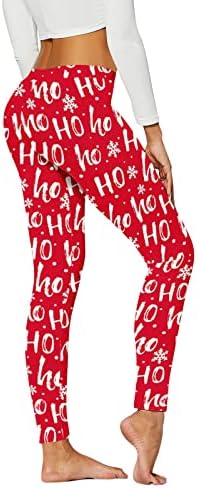 ZDFER Коледни Панталони за Йога за жени, Подтягивающие Бедрата Коледни Гамаши За тренировки с Принтом Дядо Коледа, Гамаши