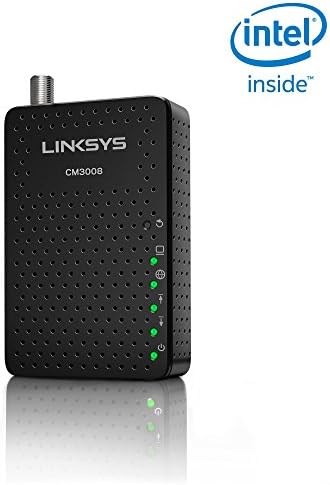 Кабелен модем Linksys DOCSIS 3.0 8x4, сертифициран Comcast Xfinity, Spectrum, Cox (CM3008)