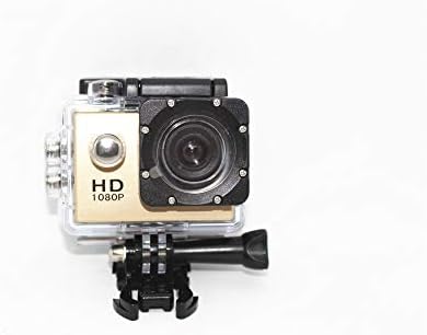 Камера Goodii Sport/Action Pro HD 1080P 12Mp, waterproof подводна 30 м /98 фута с 2 инчов екран, идва в непромокаеми прозрачни джоба, комплекти за закрепване на каска, (розов)