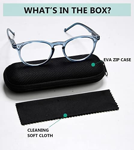 Eyekepper Овална Кутия Панти Дамски Очила За Четене + 1,50 Синя Дограма за Кръгли Очила за Четене За Жените За Четене