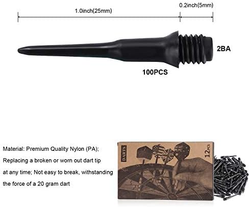 Дартс ANSOWNY REMPFHAN с мек връх за електронна дъска за игра на Дартс, Комплекти пластмасови накрайници за стреличките с тегло 18 Грама с алуминиеви пръчки, стоманени варе?