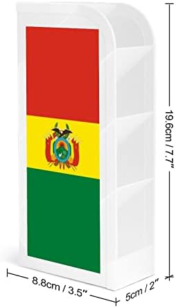 Държач за писалка с флага Боливия, органайзер за моливи, чаша за четки за грим, продукти за бродерия за работния плот, офис, дом, бял