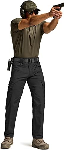 Мъжки Тактически Панталони CQR Flex Ripstop, Водоустойчив Ластични Панталони-карго, по-Леки Работни Панталони EDC за